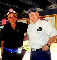 Cliff Chandler and Bob Maidgan at the enterance to the mine