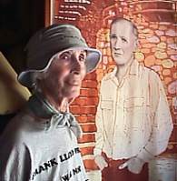 Mary Lou with picture of Father